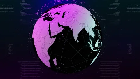 Earth Big Data Background Stock Footage 236228650