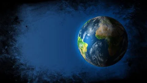 The earth on the black background. Elements of this image furnished by NASA. Foto stock