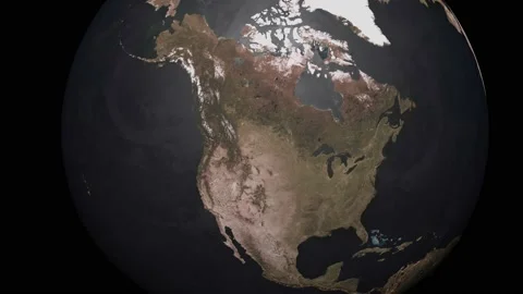 Earth black background space 3DCG digital animation motion graphics Video stock 162116364