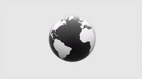 Earth Black Loop animation Stock Footage 234324387