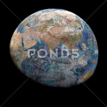 Earth blended into rupees sphere illustration Stock Illustration