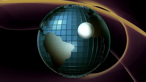 Earth Blue  3D Space Video stock 908301