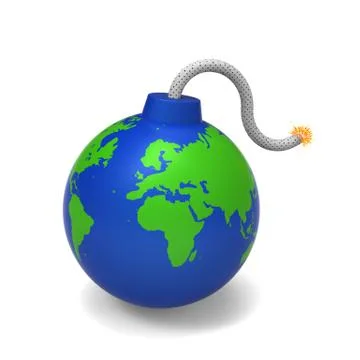 The Earth bomb Stock Illustration