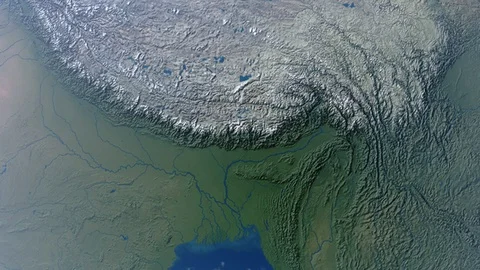 Earth with borders of Bhutan Stock Footage 101249001