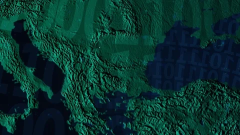Earth with borders of Bulgaria digital Stock Footage 110769901