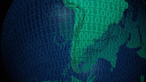 Earth with borders of Chile digital Stock Footage 110770620