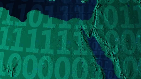 Earth with borders of Egypt digital Stock Footage 110771556