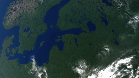 Earth with borders of Estonia Stock Footage 97520262