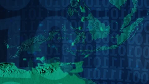 Earth with borders of Grenada digital Stock Footage 110772627