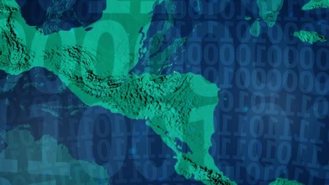Earth with borders of Honduras digital Stock Footage 110773054