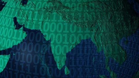 Earth with borders of India digital Stock Footage 110773285