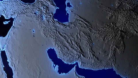 Earth with borders of Iran transparent Stock Footage 107531187