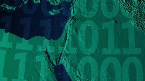 Earth with borders of Jordan digital Stock Footage 110775140