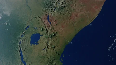 Earth with borders of Kenya Video stock 99688008
