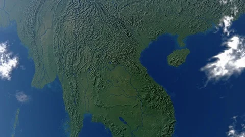Earth with borders of Laos Stock Footage 101249852