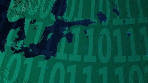 Earth with borders of Latvia digital Stock Footage 110776469