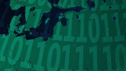 Earth with borders of Lithuania digital Stock Footage 110777397