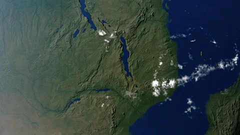Earth with borders of Malawi Stock Footage 99688201