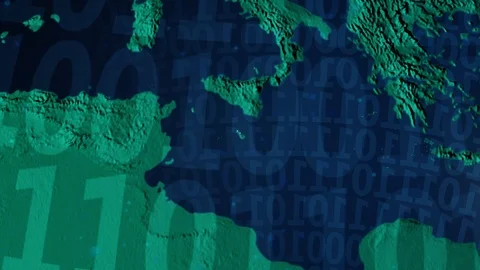 Earth with borders of Malta digital Stock Footage 110779620