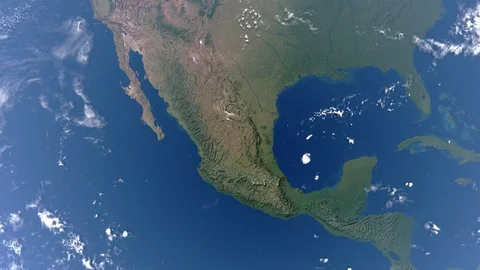 Earth with borders of Mexico Video stock 102343679