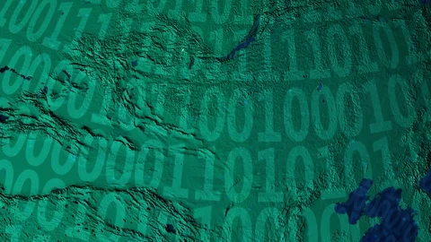 Earth with borders of Mongolia digital Stock Footage 110780763