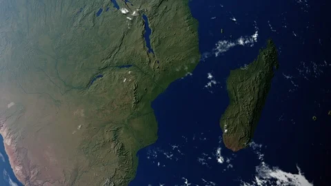 Earth with borders of Mozambique Stock Footage 99768836