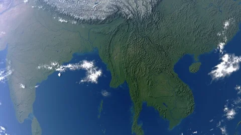 Earth with borders of Myanmar Stock Footage 101250746