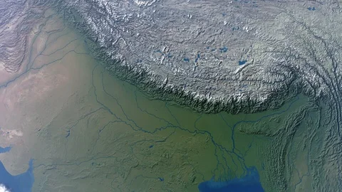 Earth with borders of Nepal Stock Footage 101251126