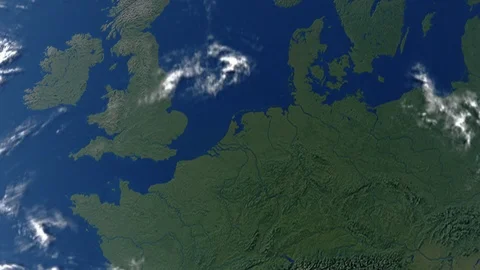 Earth with borders of Netherlands Video stock 97152591