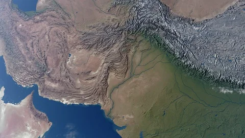 Earth with borders of Pakistan Video stock 101034829