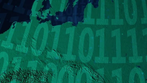 Earth with borders of Poland digital Stock Footage 110785514