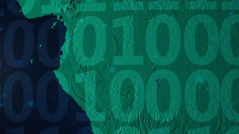 Earth with borders of Republic of the Congo digital Stock Footage 110786406