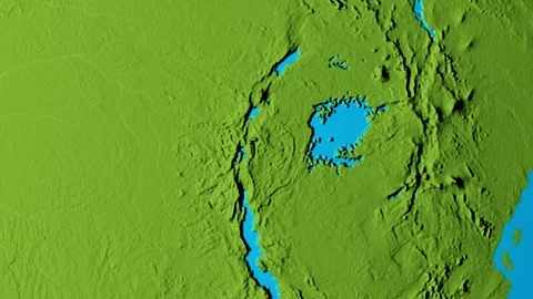Earth with borders of Rwanda graphic Stock Footage 106751064