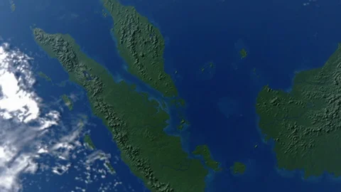 Earth with borders of Singapore Stock Footage