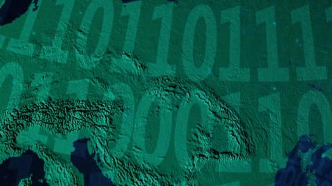 Earth with borders of Slovakia digital Stock Footage 110790100