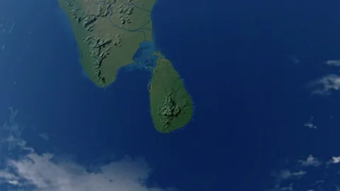 Earth with borders of Sri Lanka Video stock 101035017