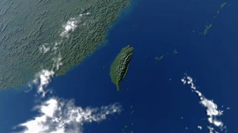Earth with borders of Taiwan Stock Footage 101282225