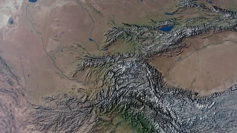 Earth with borders of Tajikistan Stock Footage 101035119