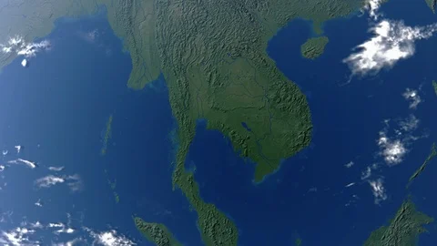 Earth with borders of Thailand Video stock 101252485