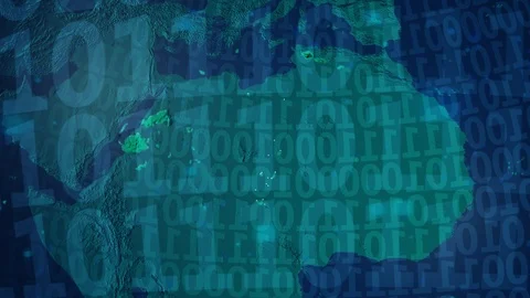 Earth with borders of Tonga digital Stock Footage 110760755