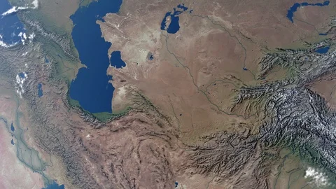 Earth with borders of Turkmenistan Video stock 101035186