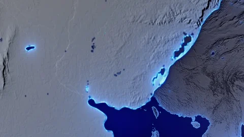 Earth with borders of Uruguay transparent Stock Footage 107520055