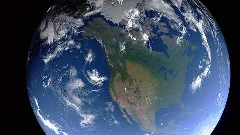 Earth with borders of USA Stock Footage 102343854