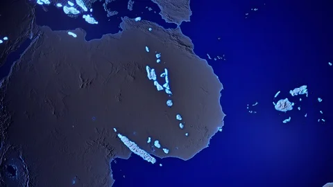 Earth with borders of Vanuatu transparent Video stock 107520641