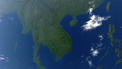Earth with borders of Vietnam Stock Footage 101248316