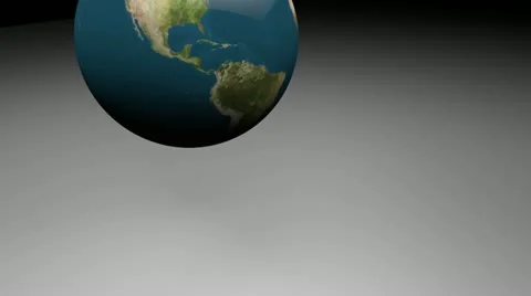 Earth bouncing America Stock Footage 10917363