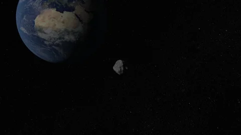 Earth bound asteroid Stock Footage 85703636