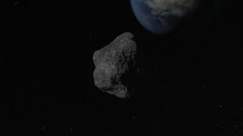 Earth Bound Asteroid Stock Footage 85704812