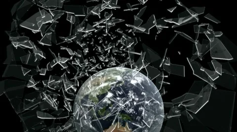 Earth breaking window Stock Footage 8660173