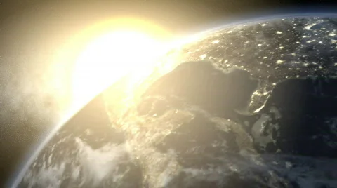 Earth Bright Sunrise (24fps) Stock Footage
